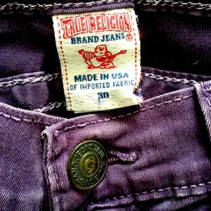 True Religion eggplant purple legging jeans